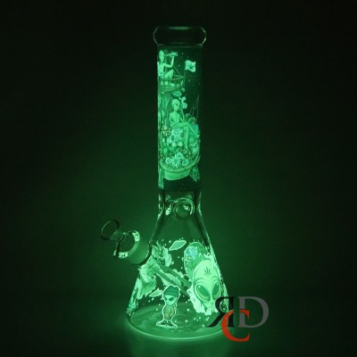 WATER PIPE GLOW IN DARK BEAKER WP25021 1CT